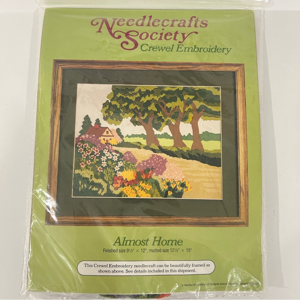 New Vintage Almost Home Needlepoint Kit Needlecrafts Society House Garden